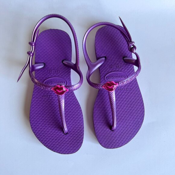 Havaianas Freedom Slim Sandals US 13Child /1Youth Purple - Picture 1 of 4